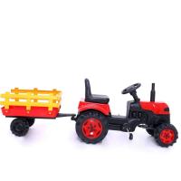  Römorklu Pedallı Kırmızı Traktör (Büyük Boy 2'li Set)