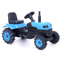 Römorklu Pedallı Mavi Traktör (Büyük Boy 2'li Set)