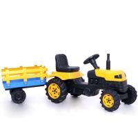 Römorklu Pedallı Sarı Traktör (Büyük Boy 2'li Set)