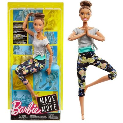 Barbie Sonsuz Hareket Bebeği, Kumral - Desenli Taytlı 